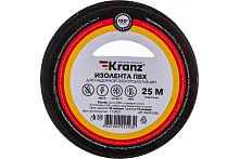 Изолента Kranz ПВХ 0.13х19мм 25м черный  картинка 